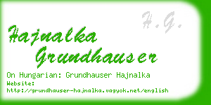hajnalka grundhauser business card